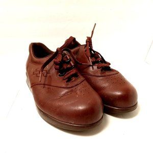 SAS Traveler Size 6.5 MM Comfort Walking Shoe Dark Brown Women's